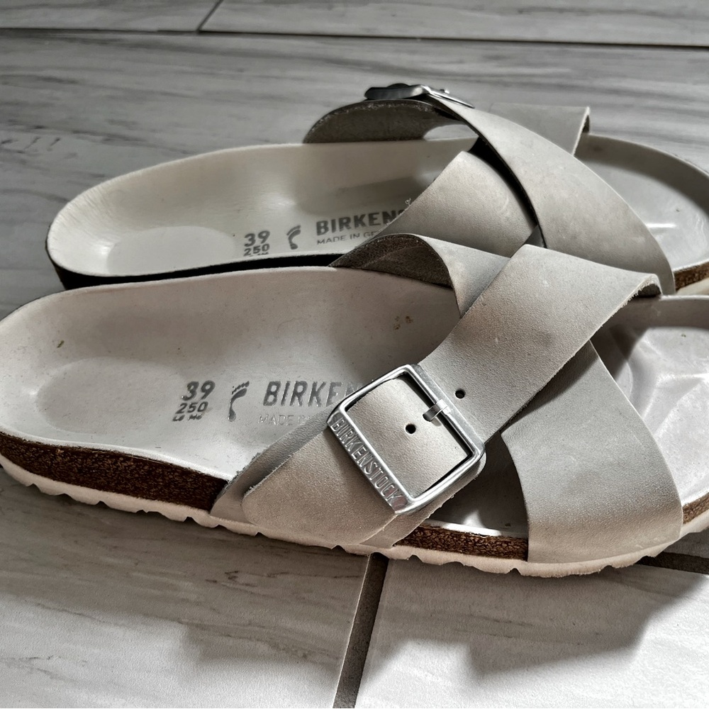 Grey/Silver Birkenstock Sandals